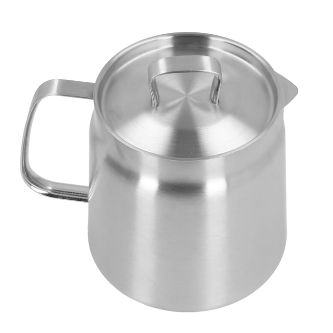 304 Roestvrij Staal Olie Residu Separator Ergonomisch Handvat Grote Capaciteit Olie Scheidingsfles L white