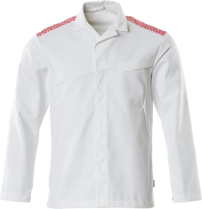 Mascot Food & Care Jas 20254-442 - wit/signaalrood - S