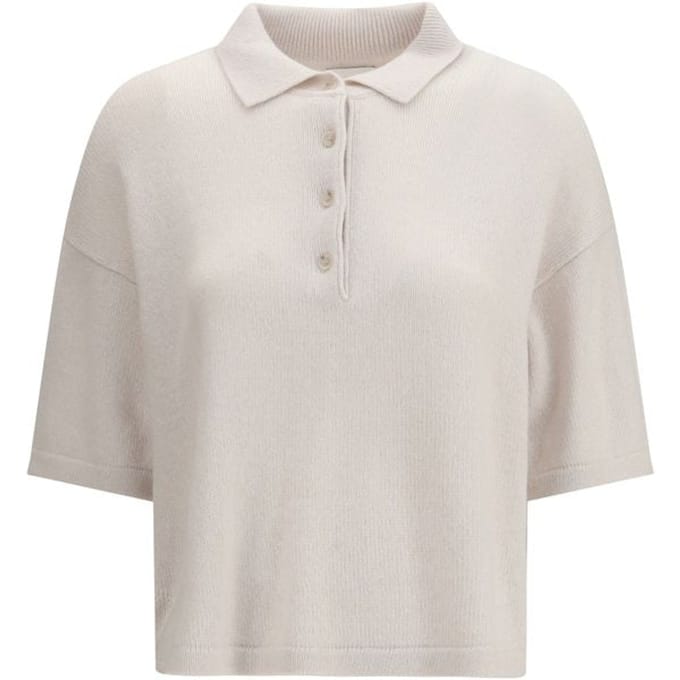 Allude Beige Cashmere Poloshirt