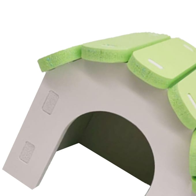 Cachette pour hamster, robuste et colorée, pour petits animaux, pour hamsters, souris et petits animaux à fourrure Small House vert