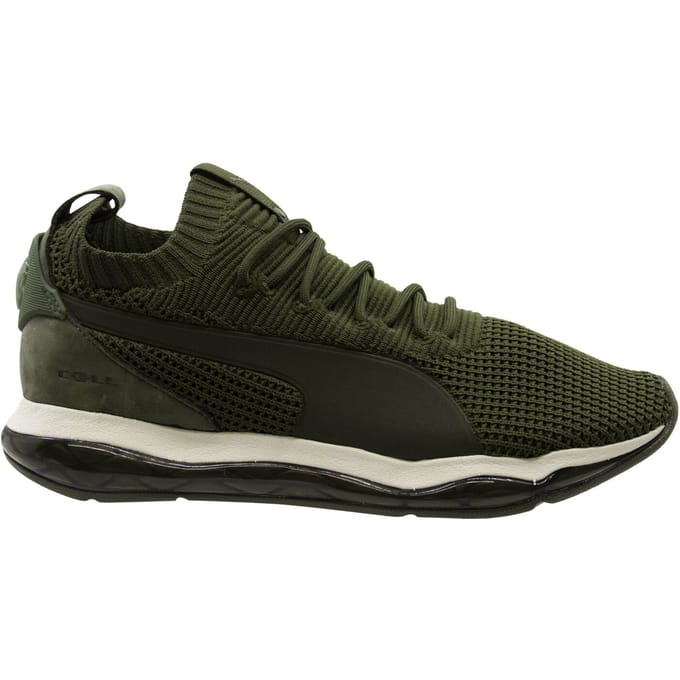 PumaCell Motion Waffle Knit Green Trainers - Heren