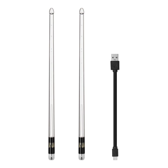 Een paar Glow Drumsticks 15-kleuren lichte drumstick Light Up Drumsticks Jazz Drumstick Drum transparant