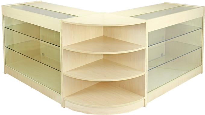 Libra esdoorn toonbank set b1200 - esdoorn - 120x60x90cm