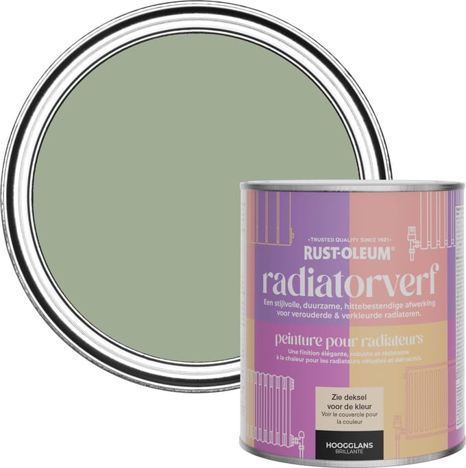 Rust-Oleum Groen Radiatorverf Hoogglans - Kakigroen 750ml