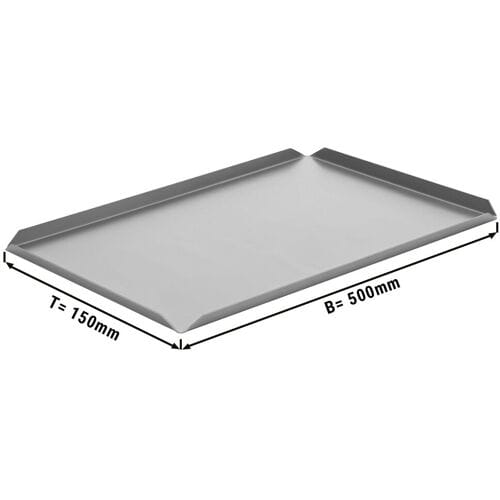 GGM Gastro (5 Stück) Konditorei- & Präsentationsplatte - Aluminium - 500x150x10mm - Silber