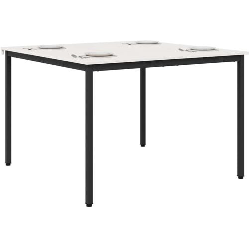 vidaXL - Eettafel - Wit - 110 - x - 110 - x - 75 - cm - Massief - grenenhout