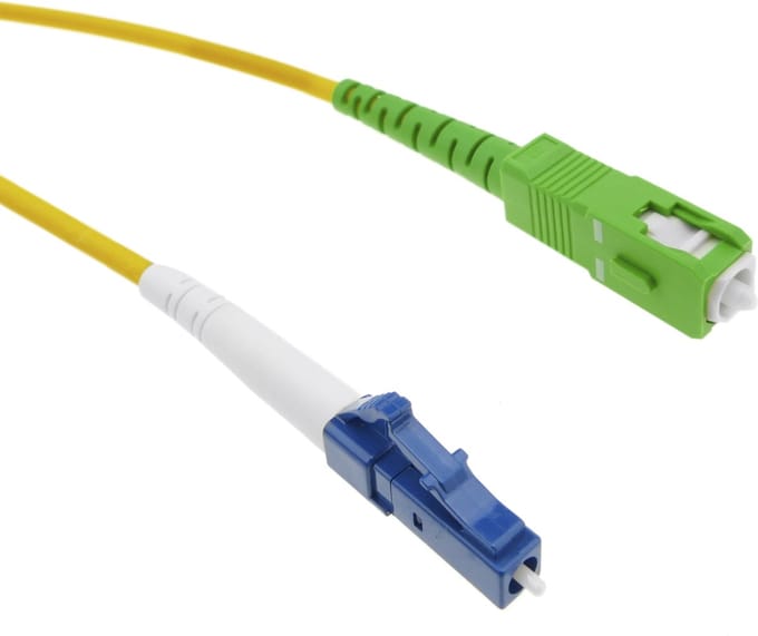 BeMatik - Glasvezelkabel LC / PC naar SC / APC 5 m single mode simplex 9/125