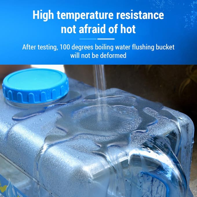 Campingwateremmer Waterkan met grote capaciteit Wateropslagcontainer met kraan 7.5L blue