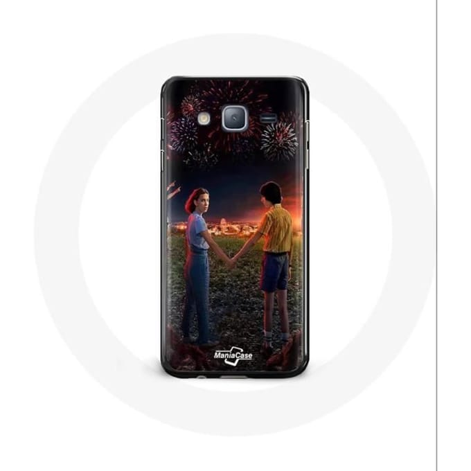 Coque - Samsung - Galaxy J3 2016 - Souple - Noir - Stranger Things