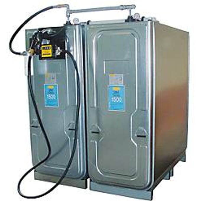 Diesel-tanksysteem CEMO met UNI-tank 1500 l volume, 2 tank, 3000 l volume
