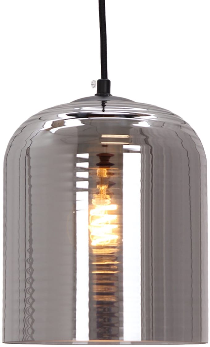 Olucia - CAIA - Hanglamp - Grijs / Zwart - 6L - Vorm: Rechthoek