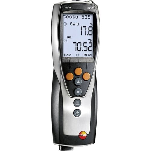 testo 635-2 Luchtvochtigheidsmeter (hygrometer) 0 % Hrel 100 % Hrel Datalogger functie
