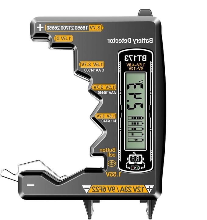 Batterij Tester - Batterij Controle - Energie Besparen - Compact Ontwerp - 10.5 cm - Zwart