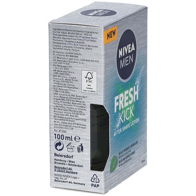 Nivea - Fresh Kick Serie - Aftershave - Mint en Cactuswater - Voor Mannen