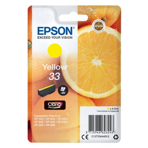 Epson Inktcartridge 33 Origineel Geel C 13 T 33444012
