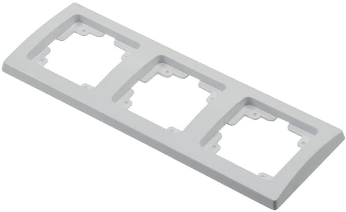 Afdekraam Stopcontact - Frame Componenten - Elektrische Installaties - Lengte en Dwarsmontage - 224x80x14mm - Wit