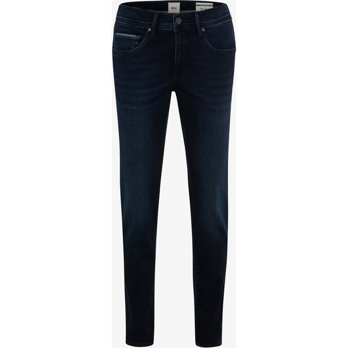 Brax Heren Jeans  Style CHRIS DEEP BLUE USED, denim donkerblauw, maat 35/32