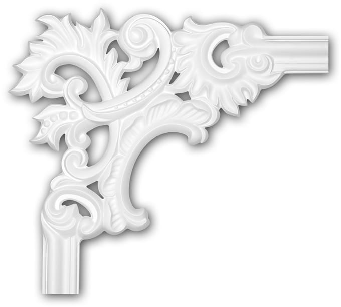 Hoekstuk 152299 Profhome Sierelement rococo barok stijl wit
