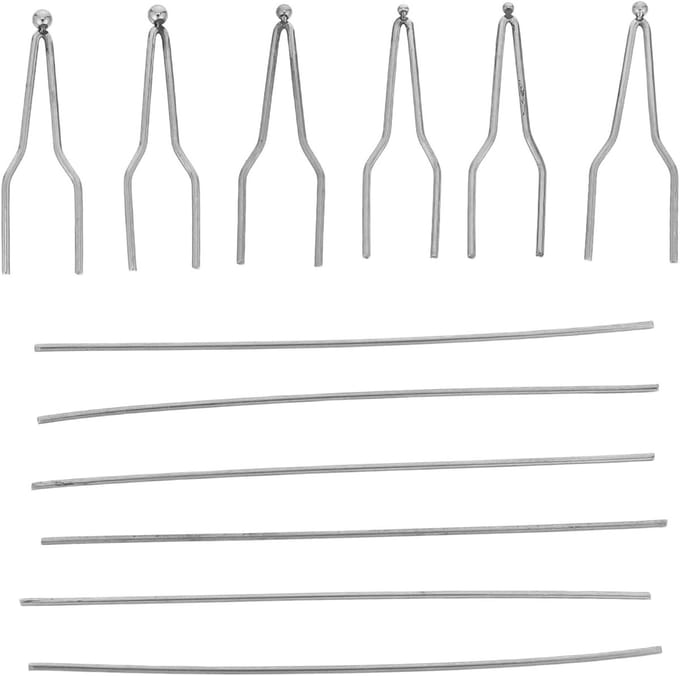Houtbrander Punten - Pyrografie Accessoires - Gedetailleerd Graveren - Snel Opwarmend - 7cm Lengte - Zilver