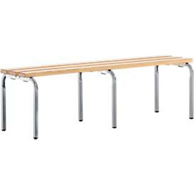 Zitbank - stapelbaar - L 1500 mm - blank aluminium