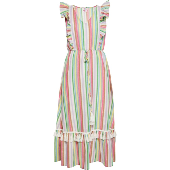 IZIA Jurk Dames Roze Veelkleurig