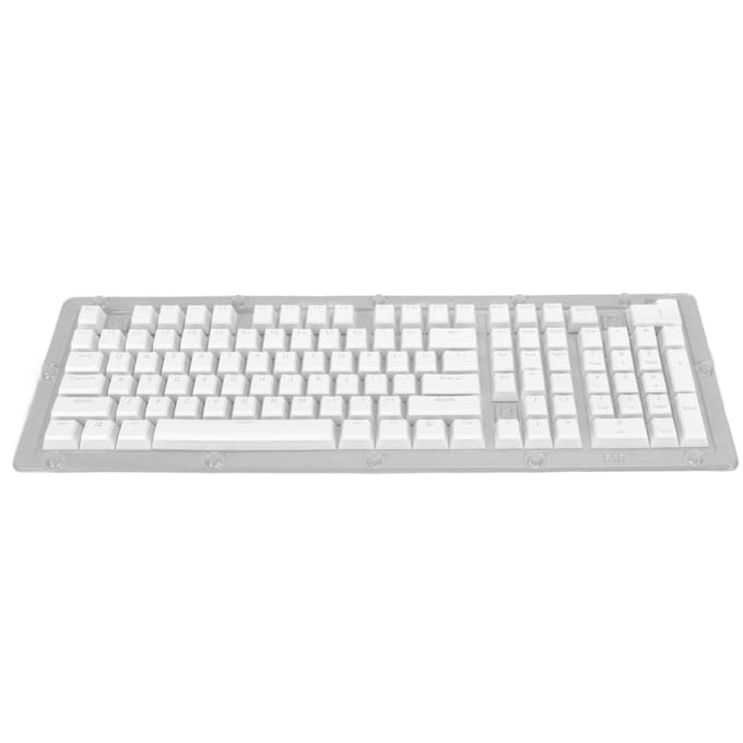 Keycaps de Clavier 130 Touches Hauteur OEM PBT Pudding Double Couche Injection Bicolore Translucide Keycaps de Clavier DIY blanc