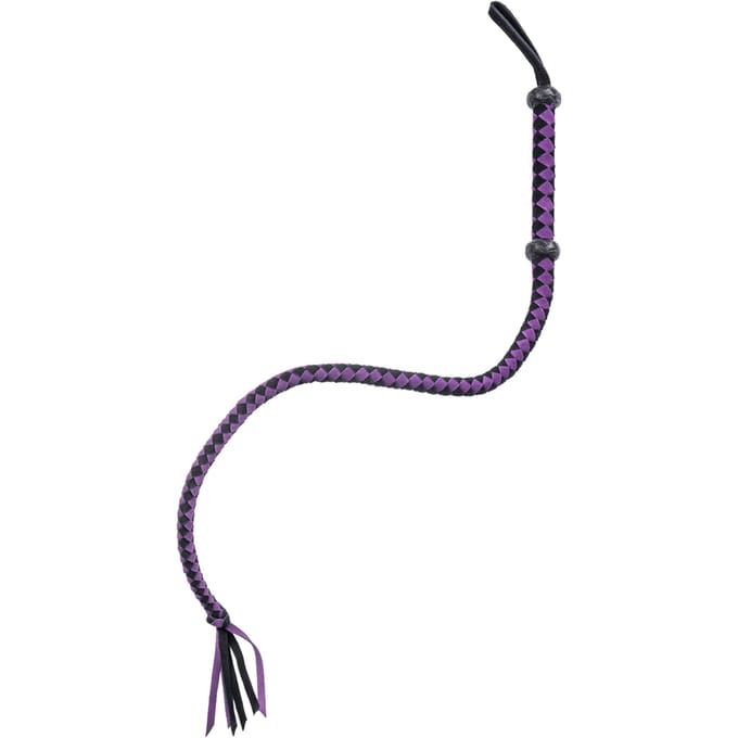 Rimba - Korte suède Bullwhip - Paars/Zwart