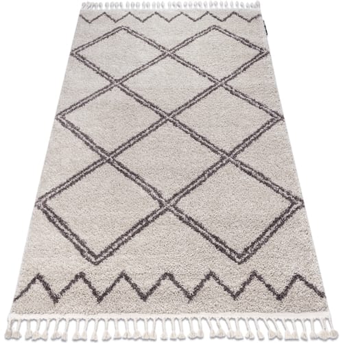 Kleden Rugsx Tapijt BERBER ASILA B5970 crème / bruinrand 80x150 cm