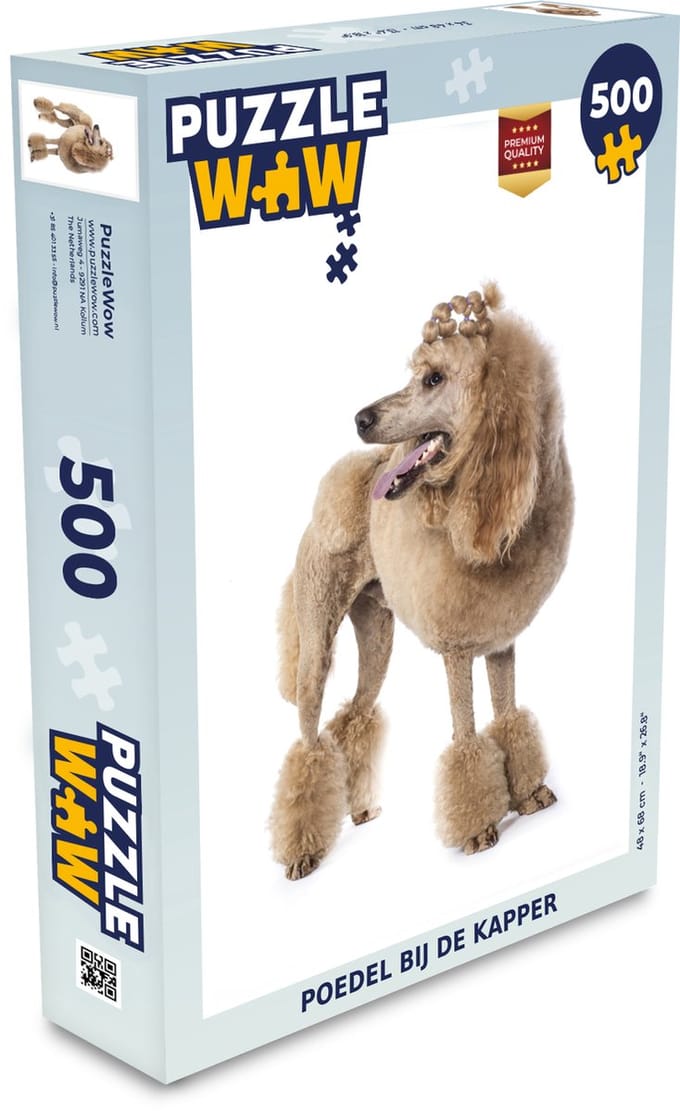 Puzzel Poedel bij de kapper - Legpuzzel - Puzzel 500 stukjes