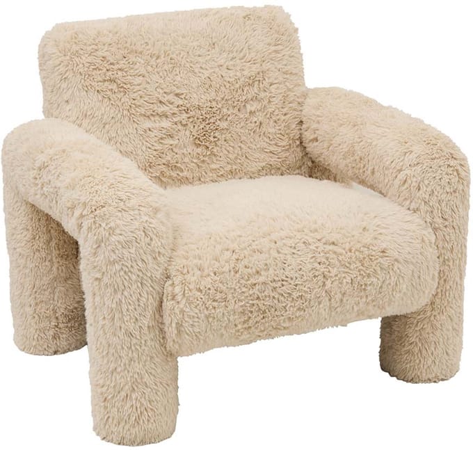 Eazy Living Fluffy Fauteuil Aélis Beige