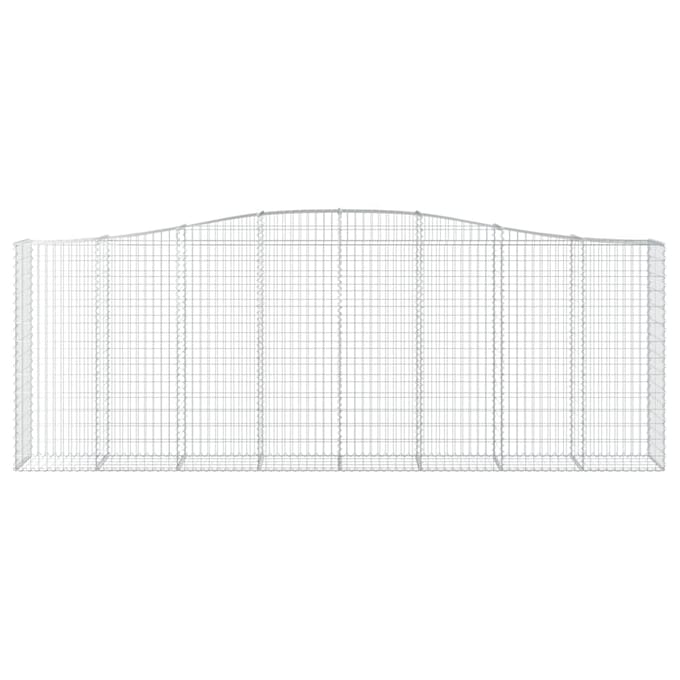 vidaXL - Schanskorven - 7 - st - gewelfd - 400x50x140/160 - cm - ijzer