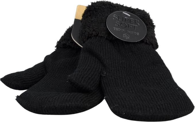 Antonio Dames Wanten Super Soft - Gebreid - Dubbel Gevoerd - Zwart