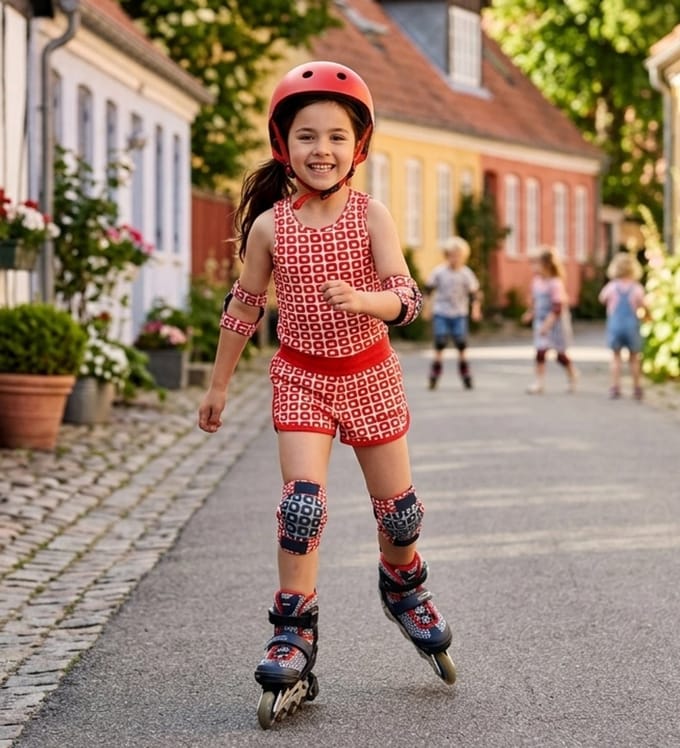 Ducksday - short - unisex - Funky Red - 8 JAAR - 116/122