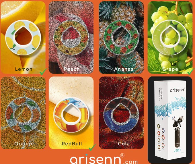 ARISENN ZERO aroma pod - Red Bull, Lemon, Grape - 3 pods