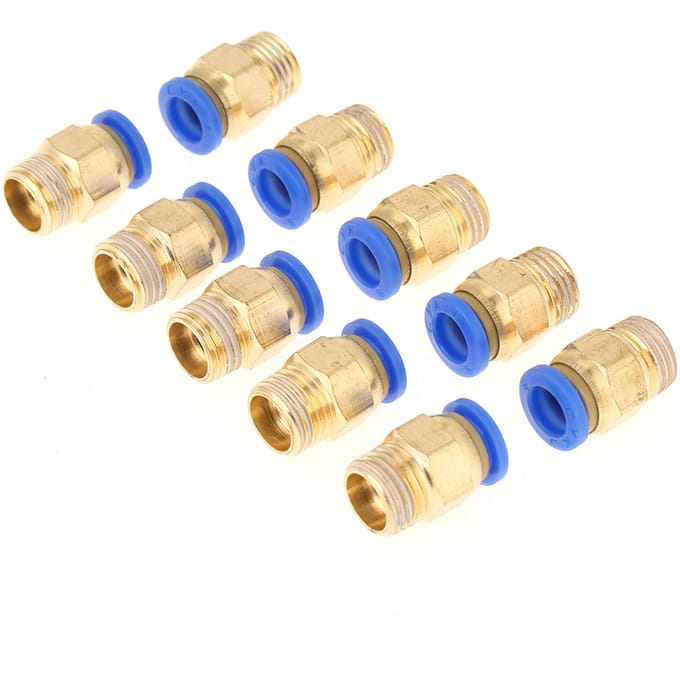 10 stuks pneumatische snelkoppelingen, luchtfittingen, adapters, 8 mm diameter, schroefdraad 14BSP, set