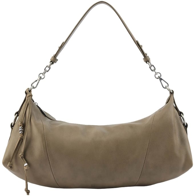 FREDsBRUDER Leren schoudertas Stay With Me Big Shoulder Bag Greyish Khaki kaki