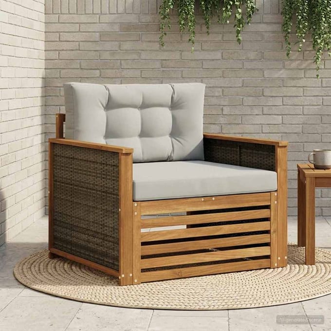 vidaXL - Buiten - Midden - Sofa - Naturel