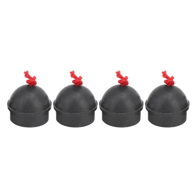 4 stuks Keu Chalk Houder Zak Rubber Biljart Pool Chalk Houders met Koord Accessoire Zwart zwart