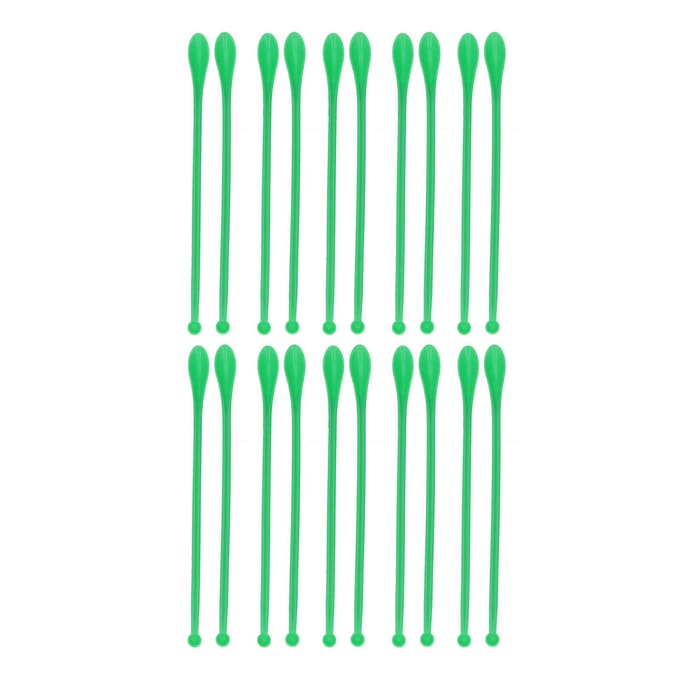 20 STUKS Dubbelzijdige Medicijnlepel Mini Plastic Monstername Medicijnlepels voor Laboratorium green