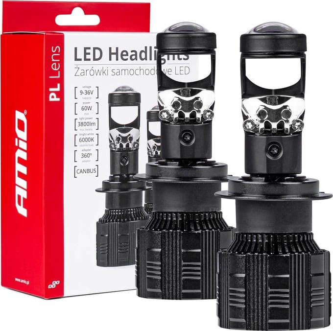 AMiO LED Koplampen H7/H18 PL-lensserie Dimlichten Wit