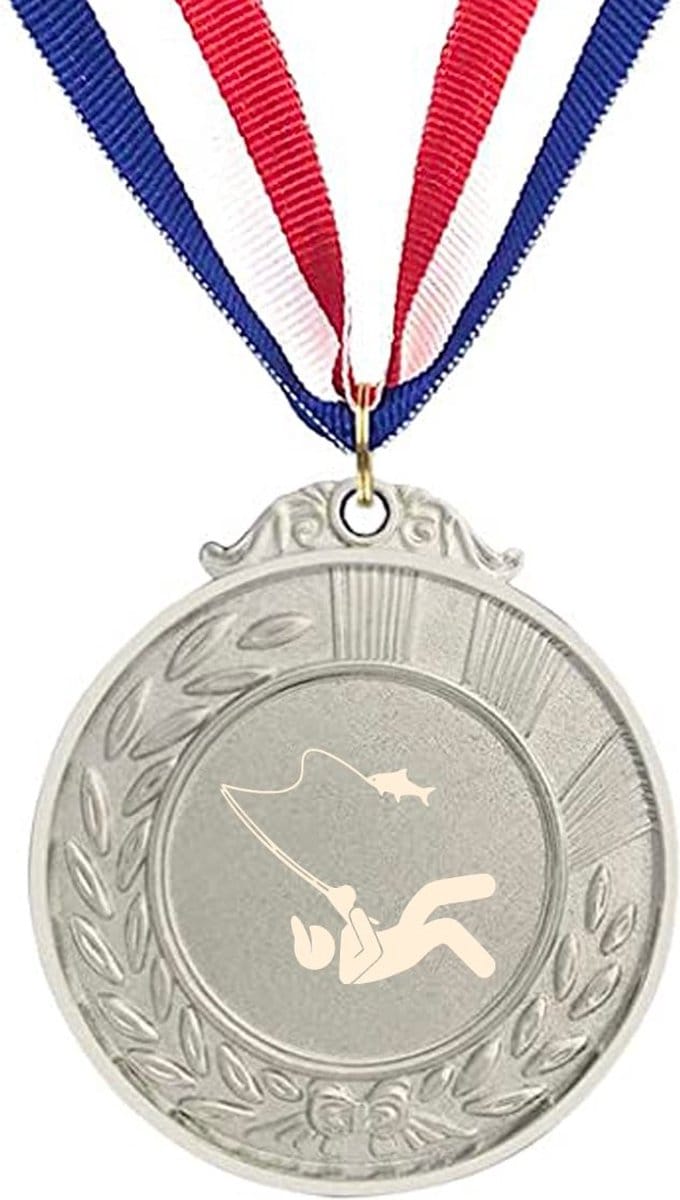 Akyol - vissen medaille zilverkleuring - Vissen - de vis liefhebber - vis - dier