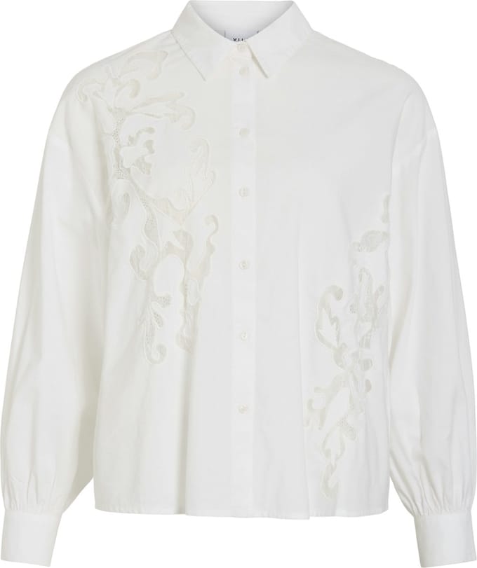 VILA - VIKIMIA L/S LACE SHIRT - Dames - Blouses