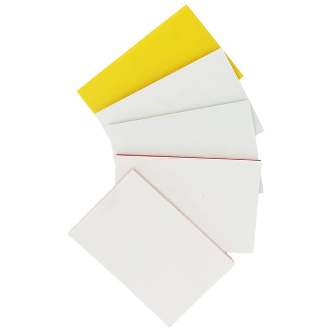 6 Pièces Bloc de Sculpture Caoutchouc Tétragone Coloré Sandwich Double Face DIY Bloc de Caoutchouc Tampon white