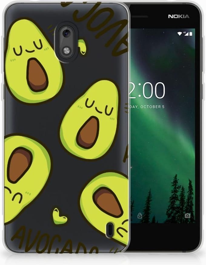 Nokia 2 Telefoonhoesje met Naam Avocado Singing