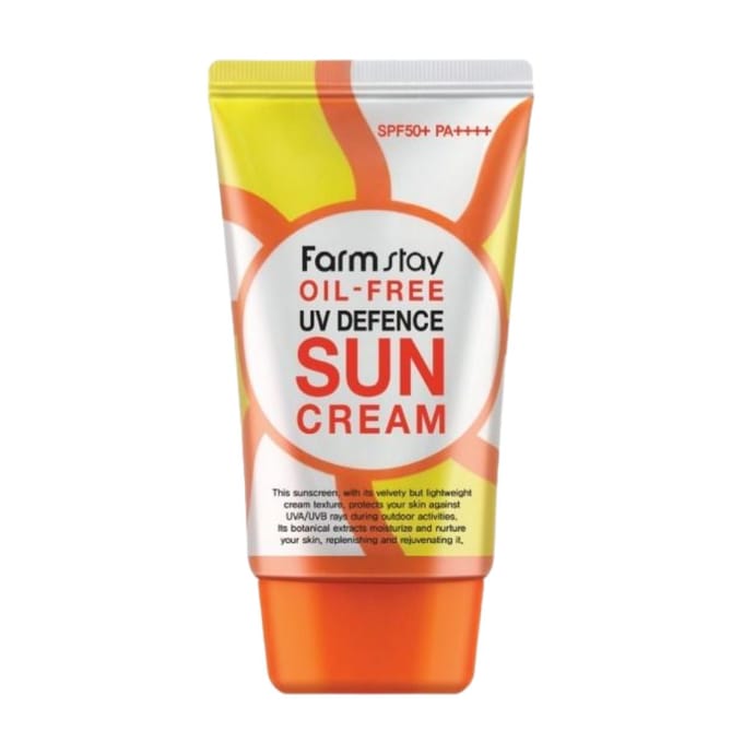 Farmstay Oil Free UV Defense Sun Cream Light Moisture 50g white