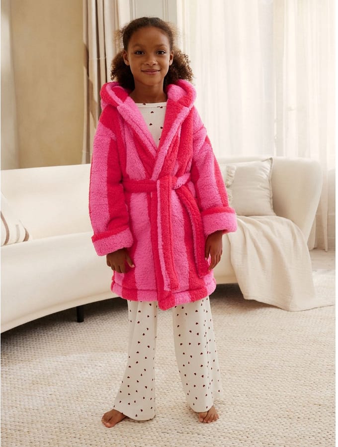 Next - Meisjes - Ochtendjas van teddy fleece - Roze