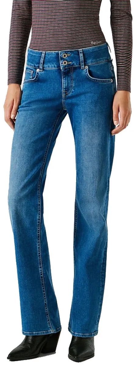 Pepe Jeans Straight Venus Lage Taille Jeans Blauw 30 / 32 Vrouw