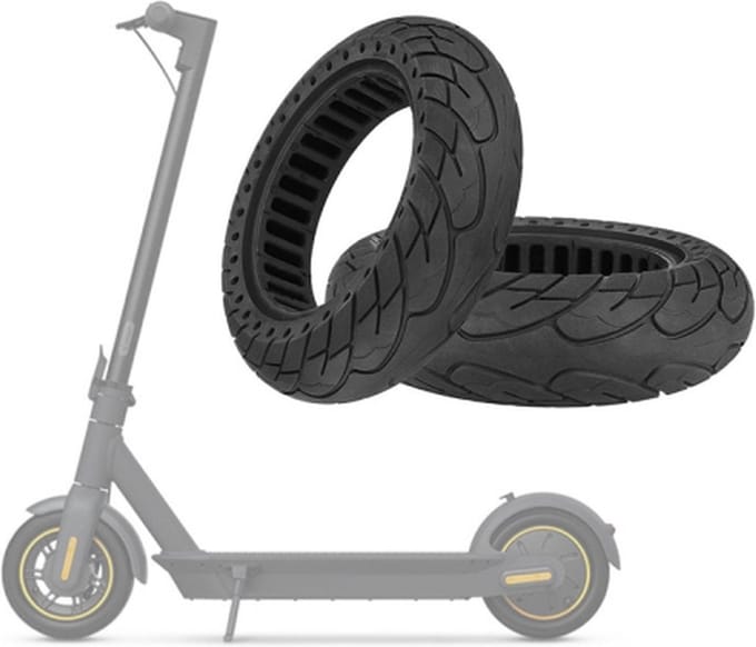2 pc's 10 inch Soid Tyre Shock Absoption Tubeless Honeycomb Tyre for Ninebot Max G30