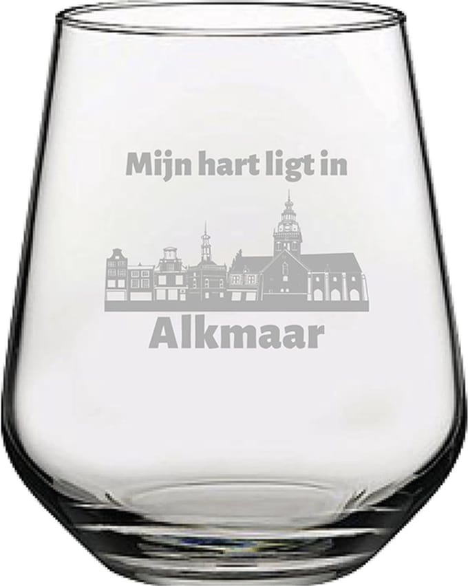 Gegraveerde Drinkglas 42,5cl Alkmaar