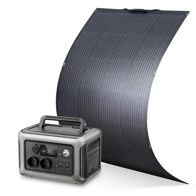 ALLPOWERS R600 Portable Power Station 600W 299Wh LiFeP04 Battery - R600-Black + SF200 200W Solar Panel